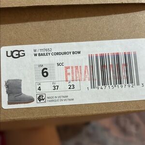 UGG Bailey Corduroy Bow Boots - Blue